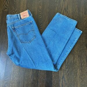 Levi's 505 Men’s Jeans Size 38 Blue Denim Regular Fit Straight  38x30